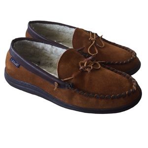 L.B. Evans Men’s Atlin Cognac Moccasin Slippers Size 11